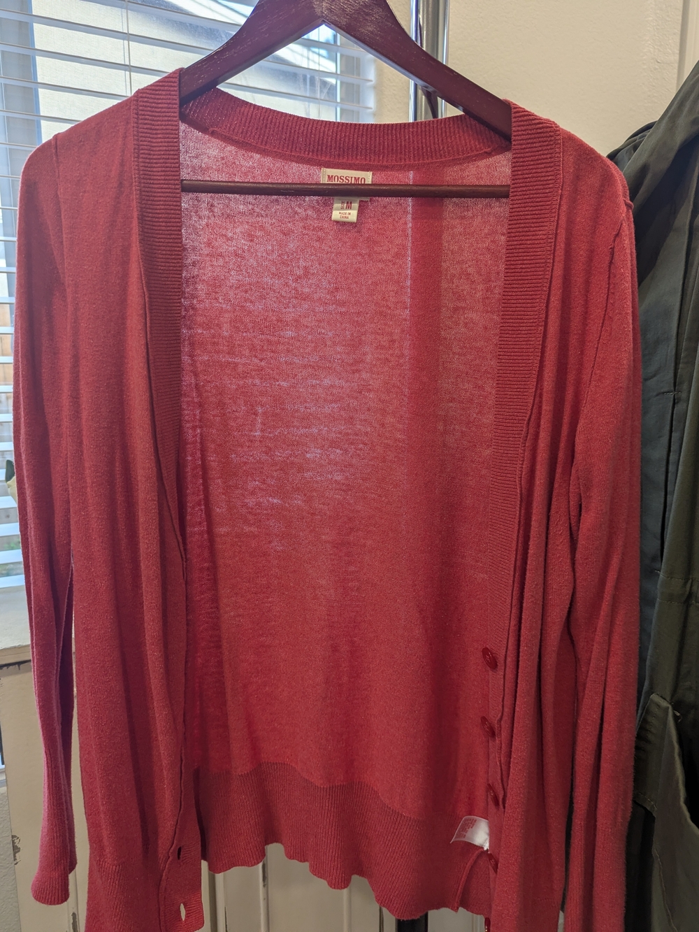Mossimo Supply Co. Open-Front Cardigan in Rust Red